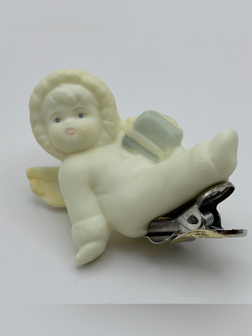 Vintage, Russ Berrie “Little Miracles" Porcelain Angel Clip-on Ornament